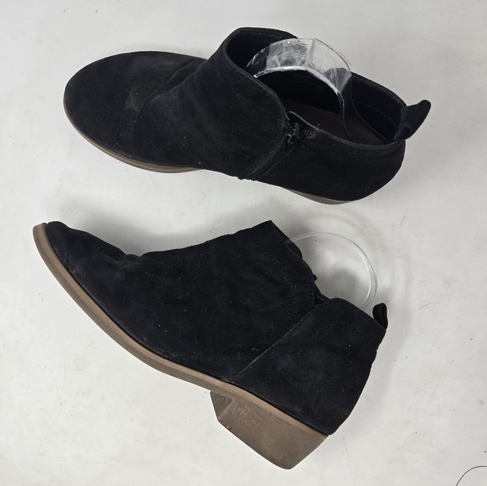 Time and Tru Black Slip On Ankle Booties Women's Size 9